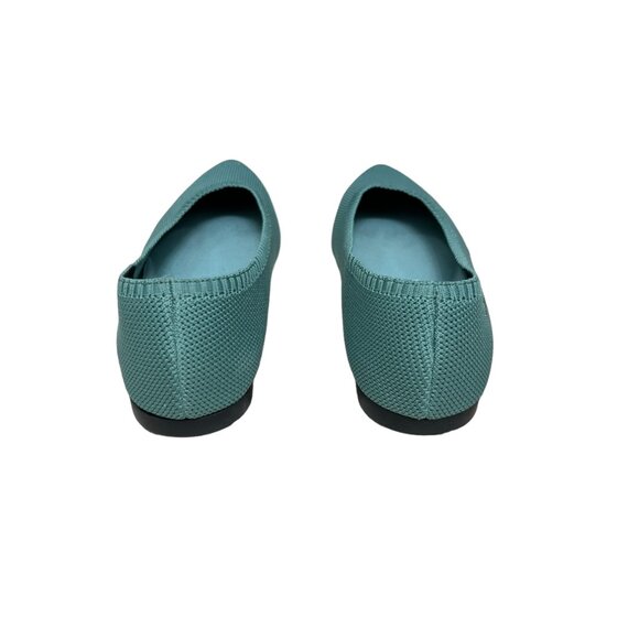 Vivaia Aria pointed toe knit washable teal green women's ballet flats sz 5 / 35 - Picture 4 of 8
